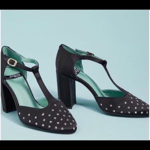 Anthropologie Lab 
Star Studded T Strap Pumps